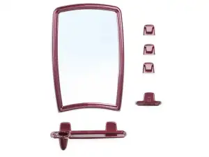 купить Набор для ванной Berossi 41 (Беросси 41), рубиновый перламутр, BEROSSI (Изделие из пластмассы. Размер зеркало 350 х 520 мм)
