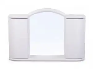 купить Шкафчик зеркальный Argo (Арго), белый мрамор, BEROSSI (Изделие из пластмассы. Размер 596 х 410 х 108 мм)