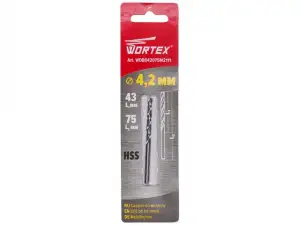 купить Сверло по металлу ц/х 4.2х43х75 мм HSS WORTEX