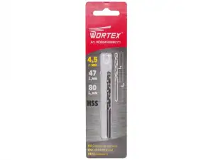 купить Сверло по металлу ц/х 4.5х47х80 мм HSS WORTEX