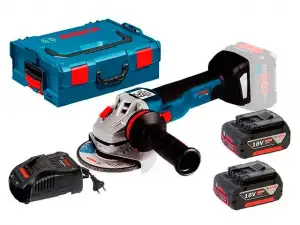 купить Аккум. углошлифмашина BOSCH GWS 18V-10 L-BOXX (18.0 В, 2 акк., 5.0 А/ч, Li-Ion, диск 125х22.0 мм)