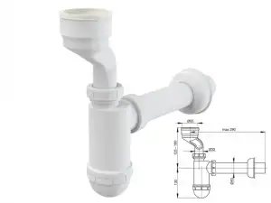 купить Сифон для писсуара с манжетой, Alcaplast