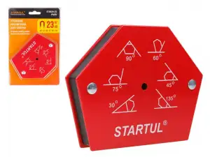 купить Угольник магнитный для сварки 23кг STARTUL PROFI (ST8520-23) (струбцина магнитная)