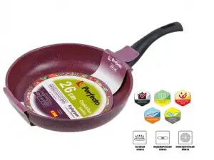 купить Сковорода ф 26х5.8 см, алюм., антиприг. покр., серия Cook&Fun, фиолетовая, PERFECTO LINEA