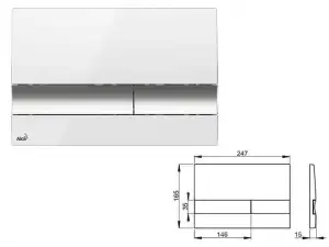 купить Кнопка для инсталляции (белый/хром-глянец), Alcaplast