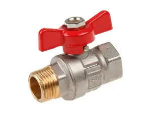 купить Кран шаровый 1/2" нар.-вн. бабочка PN40 AV Engineering