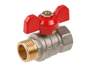 купить Кран шаровый 1/2" нар.-вн. бабочка PN30 AV Engineering