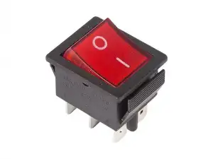 купить Выключатель клав. 250V 15А (6с) ON-ON красный с подсветкой (уп. 2 шт.) (RWB-506, SC-767) REXANT