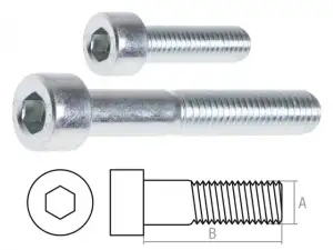 купить Винт М10х70 мм с внутр. шестигр., цинк, кл.пр. 8.8, DIN 912 (30 шт в карт. уп.) STARFIX (неполная резьба)