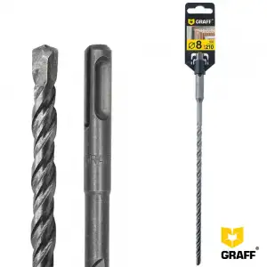 купить Бур (сверло) по бетону 8x150x210 мм SDS-plus GRAFF