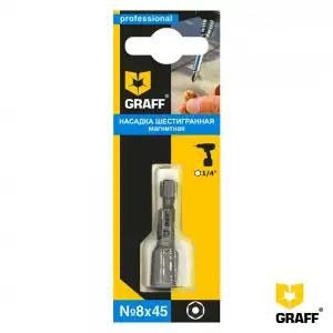 купить Бита SW 8x45 мм для кровельных саморезов GRAFF в блистере