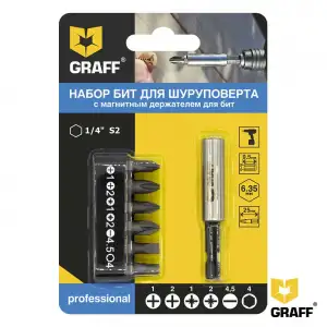 купить Набор из 6 бит с магнитным держателем GRAFF