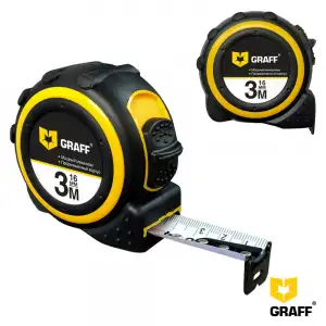купить Рулетка измерительная 3 м x 16 мм GRAFF
