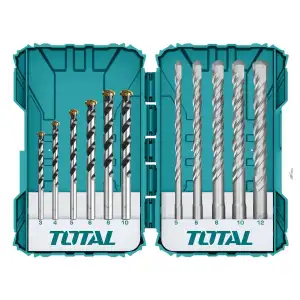 купить Набор сверл по бетону и буров SDS-plus TOTAL TACSDL31101 (11 шт)