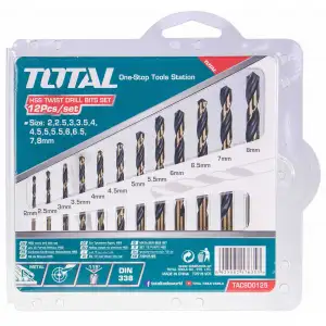 купить Набор сверл по металлу TOTAL TACSD0125 (12шт)