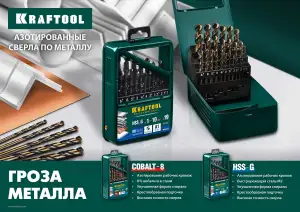 купить KRAFTOOL HSS-G 9.0 х125мм, Сверло по металлу HSS-G, сталь М2(S6-5-2)