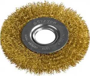 купить STAYER ″PROFESSIONAL″. Щетка дисковая для УШМ, витая стальная латунированная проволока 0,3мм, 100ммх22мм