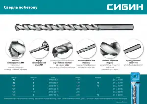 купить СИБИН 10 x 200 мм сверло по бетону