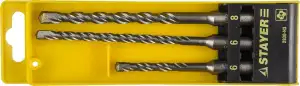 купить STAYER Набор буров SDS-plus 3 шт: 5 x 110, 6 x 160, 8 x 160 мм, Professional