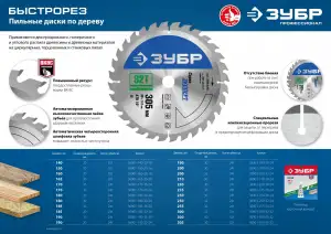 купить ЗУБР Быстрорез 250 x 32мм 24Т, диск пильный по дереву