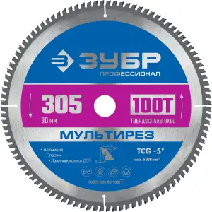 купить ЗУБР Мультирез 305 x 30мм 100Т, диск пильный по алюминию