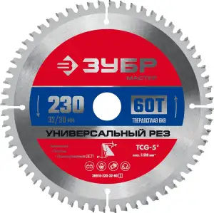 купить ЗУБР Универсальный рез 230 x 32/30мм 60Т, диск пильный по алюминию