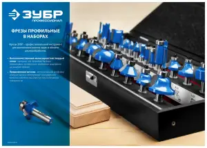 купить ЗУБР 5шт, набор профильных фрез по дереву