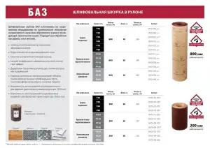 купить KK18XW 8-H (Р150), 200 мм рулон шлифовальный, на тканевой основе, водостойкий, 20 м, БАЗ