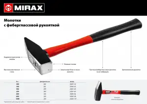 купить MIRAX 200 молоток с фиберглассовой рукояткой