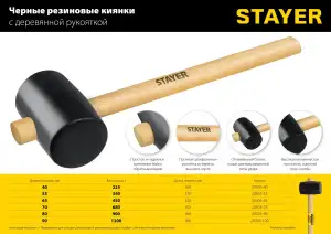 купить Чёрная резиновая киянка STAYER 680 г