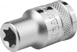 купить Торцовая головка KRAFTOOL ″INDUSTRIE QUALITAT″, Cr-V, внешний TORX, хромосатинированная, 1/2″, Е 14