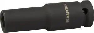 купить Торцовая головка KRAFTOOL ″INDUSTRIE QUALITAT″ ударная, удлиненная (1/2″), FLANK, Cr-Mo, фосфатированная, 13 мм