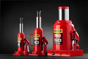 купить STAYER RED FORCE 4т 195-380мм домкрат бутылочный гидравлический в кейсе