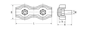 купить Зажим троса двойной, 2мм, 100 шт, оцинкованный, ЗУБР