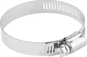 купить Хомуты НХ-12П, нерж. сталь, просечная лента 12.7 мм, 65-89 мм, 2 шт, ЗУБР Профессионал