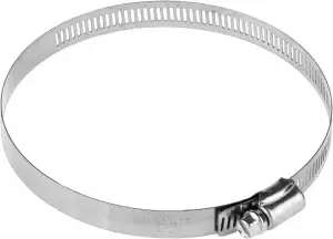 купить Хомуты НХ-12П, нерж. сталь, просечная лента 12.7 мм, 105-127 мм, 2 шт, ЗУБР Профессионал