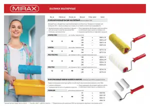 купить Ролик сменный POLYTEX Pro, 180 мм, d=48 мм, ворс 12 мм, ручка d=8 мм, MIRAX