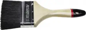 купить Кисть плоская STAYER ″UNIVERSAL-EURO″, чёрная натуральная щетина, деревянная ручка, 100мм
