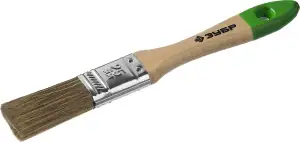 купить Кисть плоская ЗУБР ″ЛАЗУРЬ-МАСТЕР″, смешанная щетина, деревянная ручка, 25мм