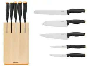 купить Набор ножей 5 шт. с деревянным блоком Functional Form Fiskars (FISKARS ДОМ)