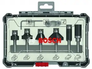 купить Набор кромочных фрез 1/4 дюйма (6шт) BOSCH