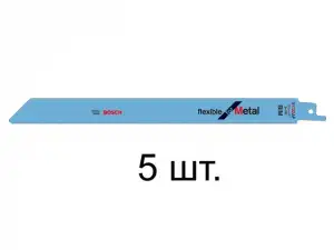 купить Пилка сабельная по металлу S1122AF (5 шт.) BOSCH (пропил прямой, тонкий, для подгоночных пропилов)