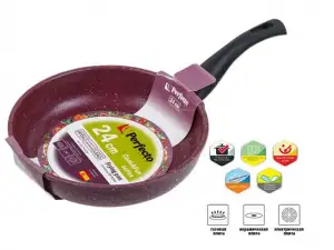 купить Сковорода ф 24х5.5 см, алюм., антиприг. покр., серия Cook&Fun, фиолетовая, PERFECTO LINEA