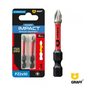 купить Бита Impact PZ 2x50 мм (2 шт. блист.) GRAFF