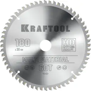 купить KRAFTOOL Multi Material 180х30мм 60Т, диск пильный по алюминию