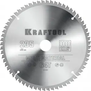 купить KRAFTOOL Multi Material 235х30мм 64Т, диск пильный по алюминию