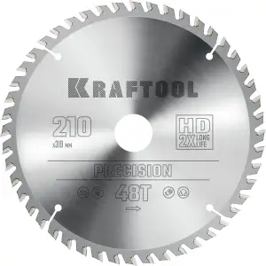 купить KRAFTOOL PRECISION 210х30мм 48Т, диск пильный по дереву