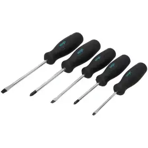 купить Отвертки с эргономичной ручкой Ph1 x 75 - Ph2 x 100, 4 x 75 - 5 x 100 - 6,5 x 125, 5шт. - e454