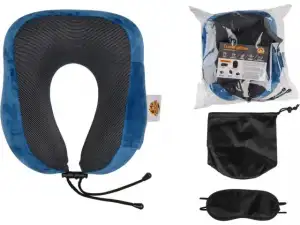 купить Подушка для путешествий с эффектом памяти, набор (маска для сна, чехол), синий, ARIZONE