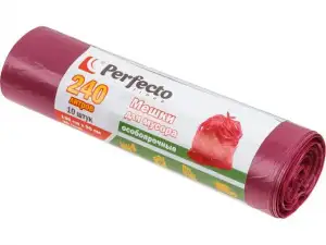 купить Мешки для мусора особопрочные, 240 л, 10 шт., PERFECTO LINEA (Тип дна: звезда.)